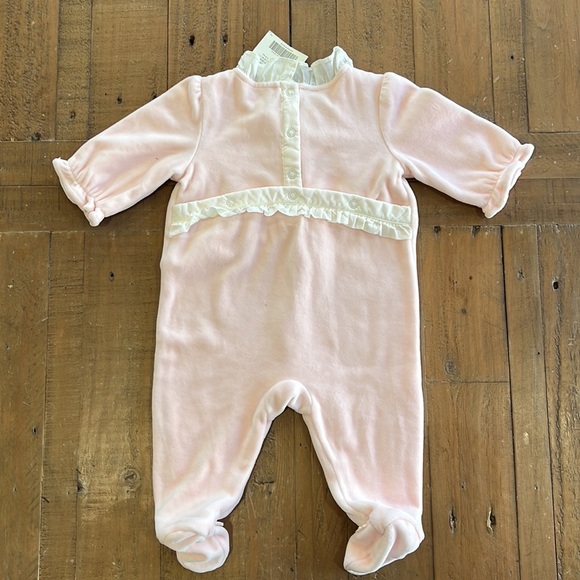 Janie and jack pink velour rosette romper nwt - Picture 6 of 9